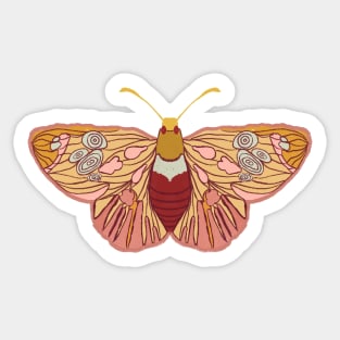 Yellow Moth Sticker